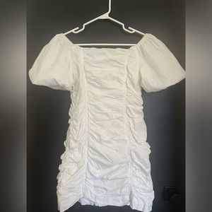 Urban Outfitters Mini White Ruffle Bachelorette Dress